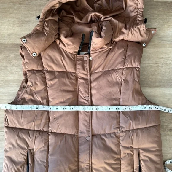 Avec Les Filles Women's Quilted Longline Puffer Vest Sz XL - Picture 3 of 14